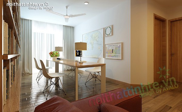 Thiết kế nội thất chung cư 90 m2 nhà anh Hoàng Minh Khai 12
