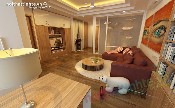 Thiết kế nội thất chung cư 90 m2 nhà anh Hoàng Minh Khai 07