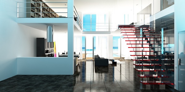 Không gian nội thất thanh lịch của thiết kế căn hộ hai tầng