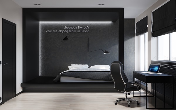 50+ Mẫu thiết kế nội thất phòng ngủ với tông màu đen hiện đại